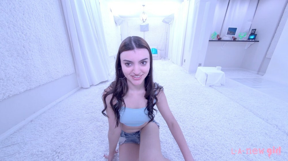 Julia James Cute Teen Solo in Pink Socks