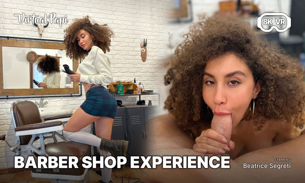 Beatrice Segreti in Hot Barber Shop VR Scene