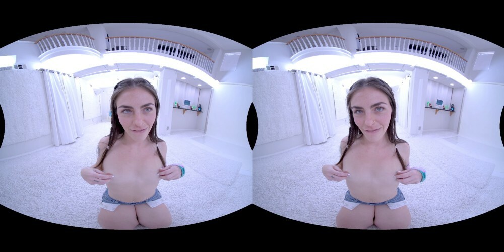 Tiny Rhea's Hot Teen Striptease in 4K VR