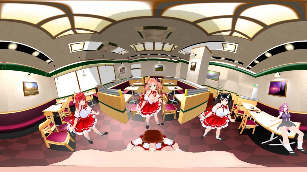 Sexy Anime Girls Cafe Dance with Hot Action