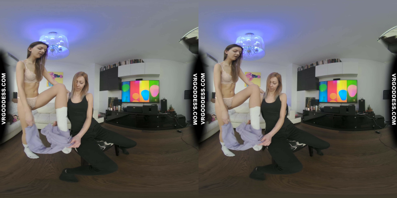 Rebeka Ruby Stripping For Bleika Then Licking Her Pussy Until She Cums Bts - Image 2