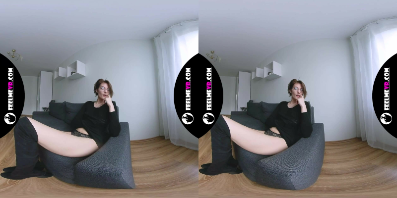 VR180 Long Legs Teen Lola With Wet Panties Masturbates - Image 1