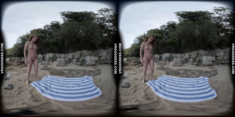 Mira's Tropical Beach Solo Tease in 8K VR - Image 1