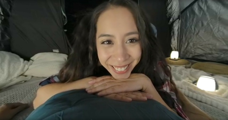 Amazing Sex in a Tent with the Beautiful Paula - Image 1