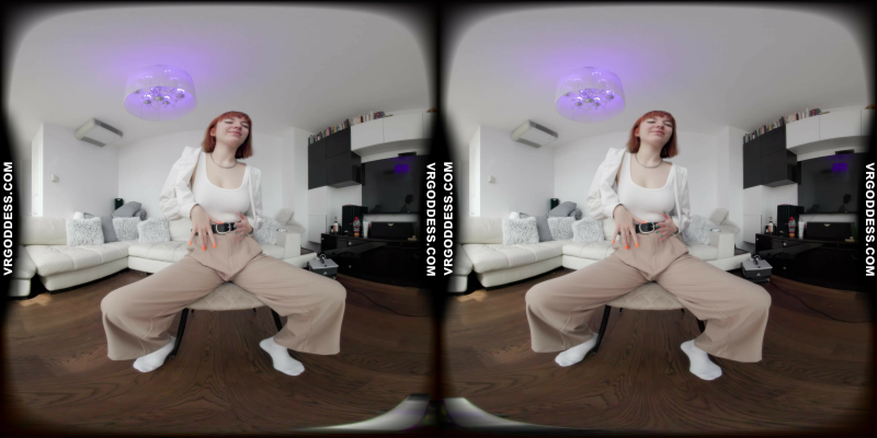 Lily Mays Sizzling Ginger Striptease in 8K VR - Image 1