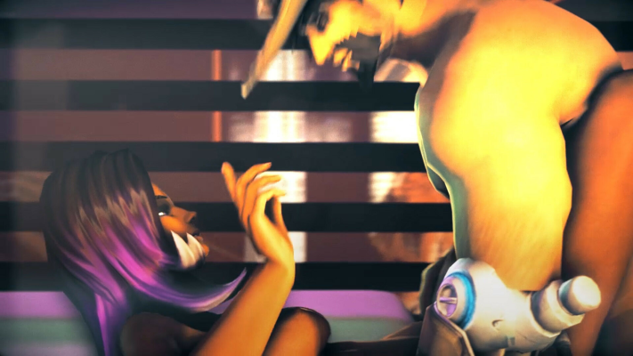 Sombra and McCree in Legs Up Overwatch Parody - Image 1