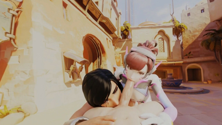 Overwatch Dva Pharah Threesome VR Blowjob - Image 4