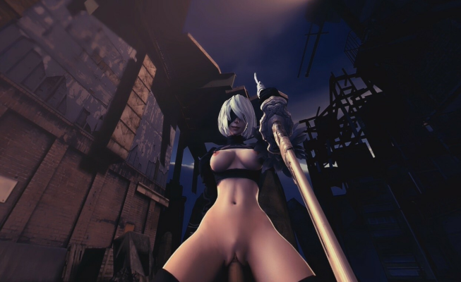 2B Nier Automata XXX Parody: Hot Cowgirl Action - Image 2