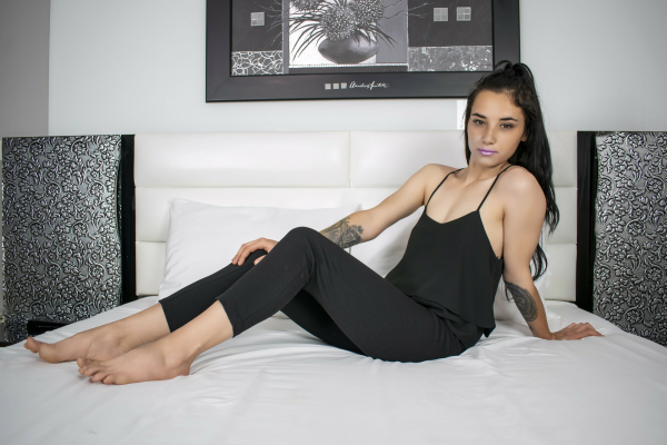 Brunette Skinny Teen Fucks Her Huge Dildo - Image 2