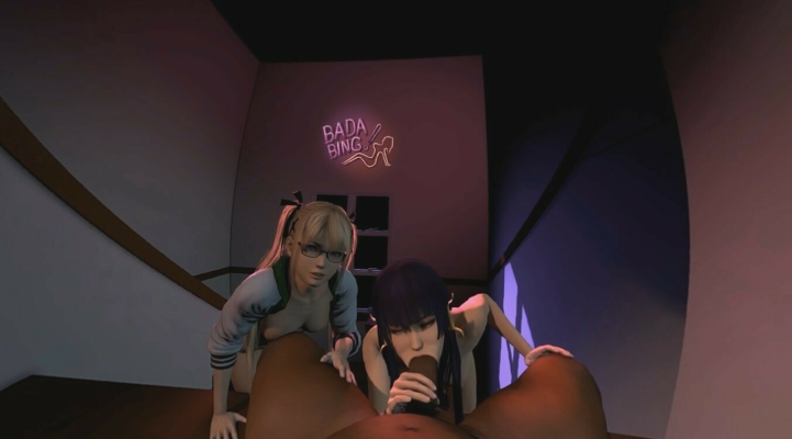 Nyotengu and Marie Rose in Wild Club Parody - Image 1