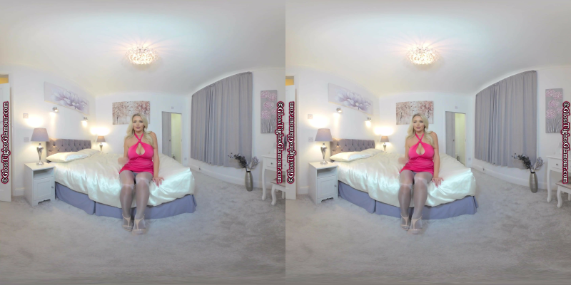 Porchia Halterneck Dress With Grey Glossy Tights - Image 1