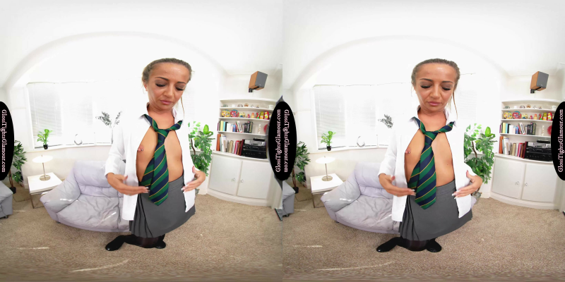 Lara Lee In CU Outfit With Black Glossy Tights JOI - Image 4